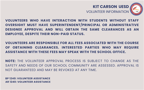 Volunteers must go through employee level clearances if they are alone with students.
